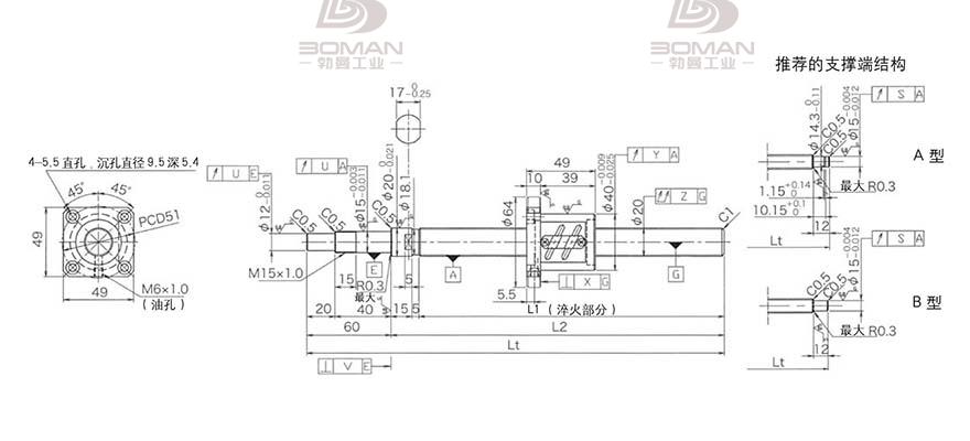 KURODA GP2004ES-AALR-0605B-C3S 黑田精工的滚珠丝杠多少钱