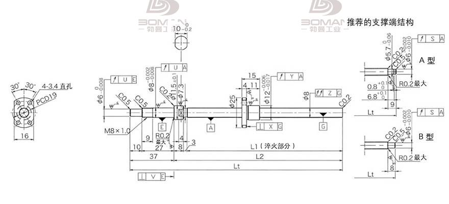 KURODA DP0801JS-HDNR-0260B-C3S 黑田丝杆有哪些系列