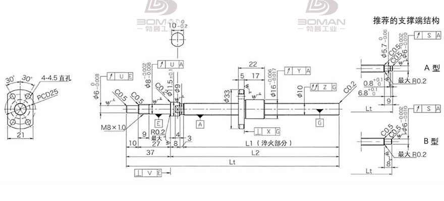 KURODA DP1002JS-HDNR-0220B-C3F 黑田精工丝杆的价格