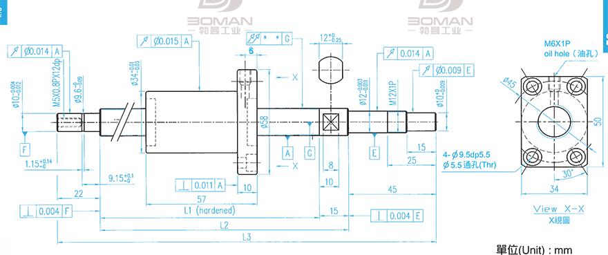TBI XSVR01510B1DGC5-671-P1 tbi滚珠丝杆设计图